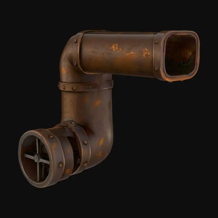 3D model for Industrial Pipe Valve