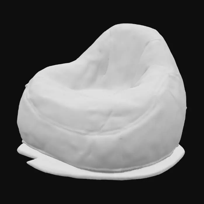 3D model for Cozy Purple Beanbag