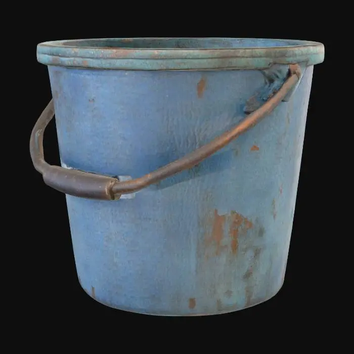 3D model for Worn Blue Bucket