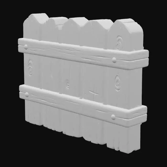 3D model for Wooden Boundaries
