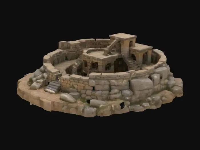 3D model for nuraghe alto barumini
