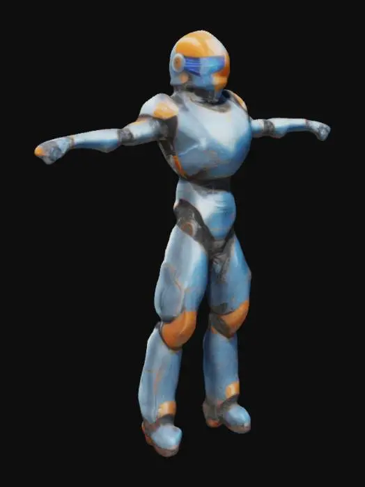 3D model for 7dcb2341837e_sci_fi_humanoid_robot_wearing_kn