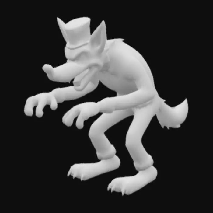 3D model for Wolf in Top Hat