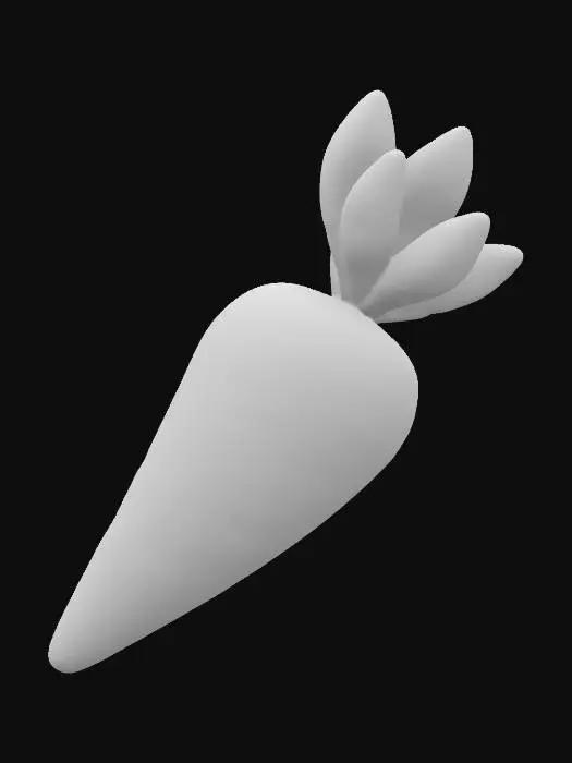 3D model for Stylized 3D carrot 