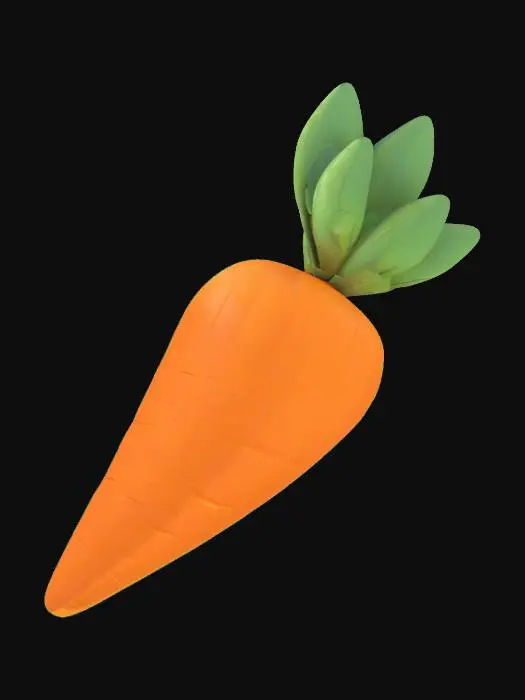 3D model for Stylized 3D carrot 