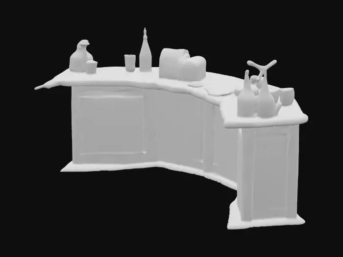 3D model for Rustic Tavern Bar