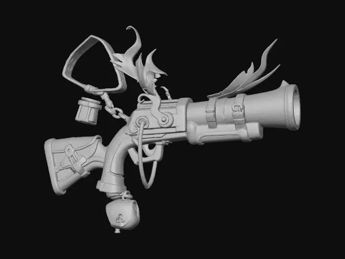 3D model for Mossy Flintlock Rifle