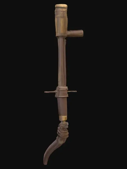 3D model for Vintage Pipe Fixture Iron Railing