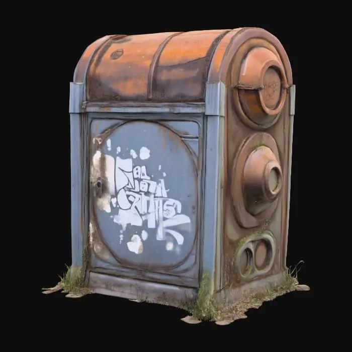 3D model for Retro Speaker with Graffiti