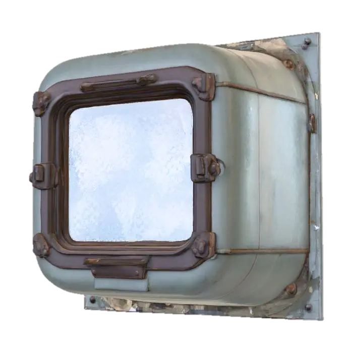 Observation Port - Window 3D model, vytvořený pomocí AI