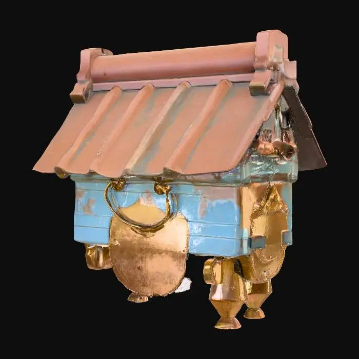 3D model for wooden Rooftop