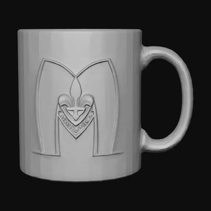 3D model for Blue Fleur-de-Lis Mug