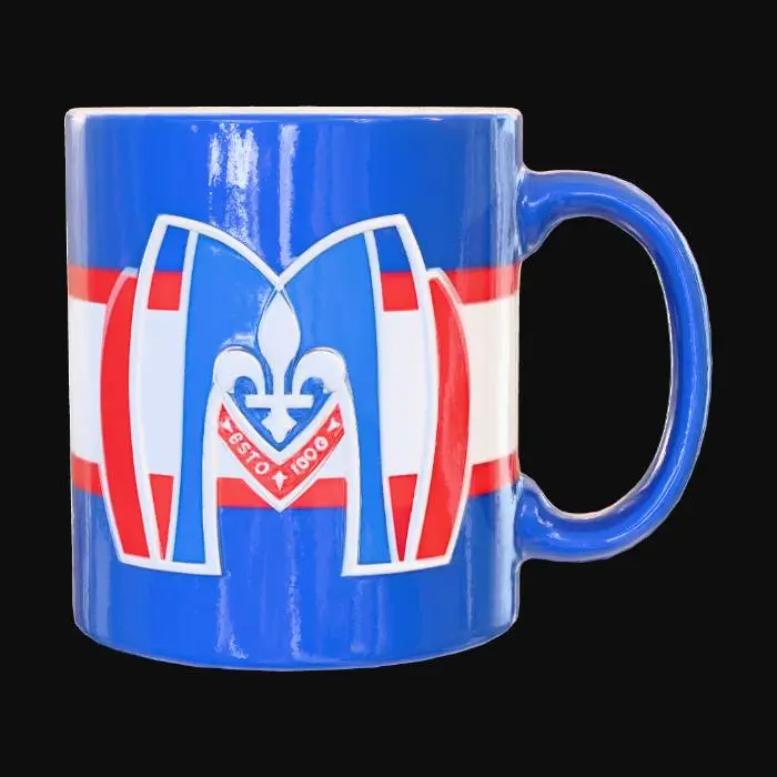 3D model for Blue Fleur-de-Lis Mug
