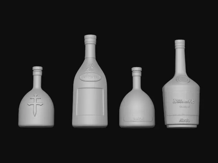 3D model for Cognac Bottles Collection