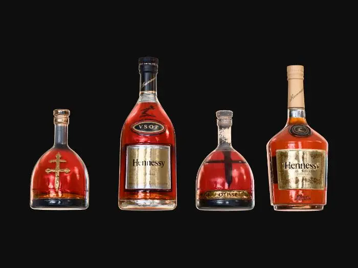 3D model for Cognac Bottles Collection