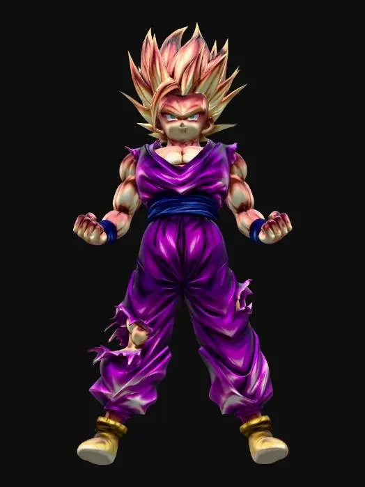 3D model for Violet Fury Saiyan