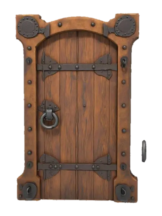 Ancient Dungeon Door por BlueLog — miniatura de DnD personalizada criada com o Meshy AI
