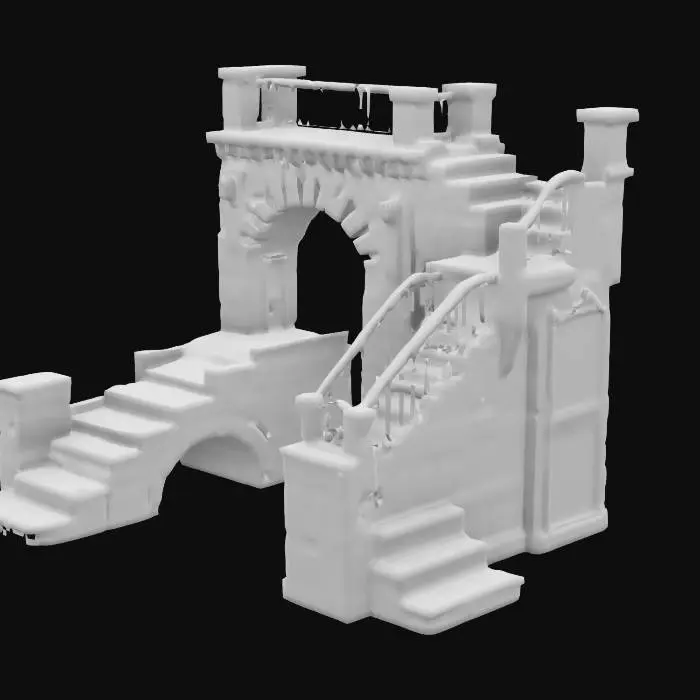 3D model for Modular dungeon staircase section, designed to connect different levels

