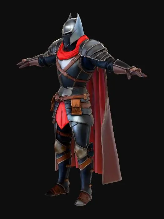 3D model for Knight in Red Cloak