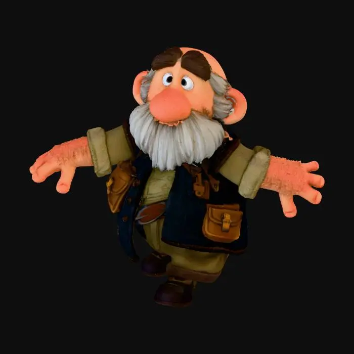 3D model for Friendly Dwarf Shopkeeper