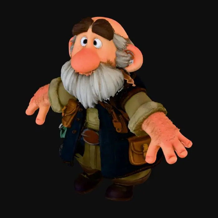 3D model for Friendly Dwarf Shopkeeper