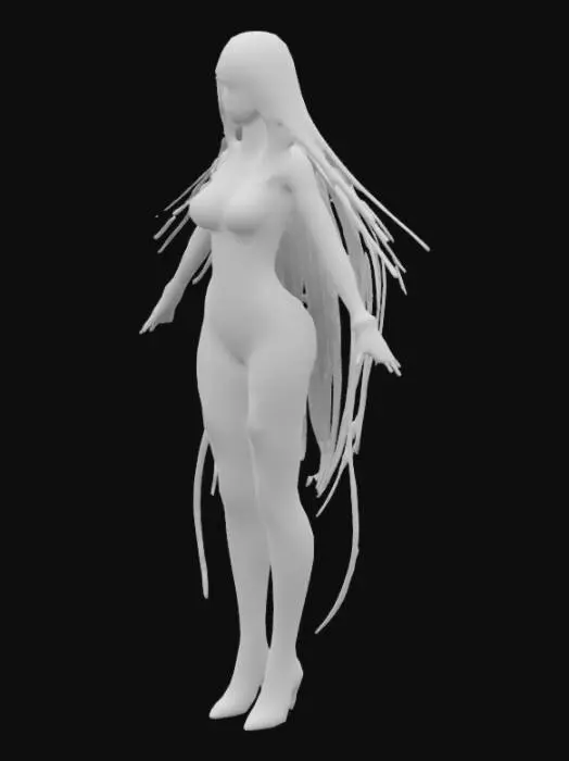 3D model for Beautiful African American Vampirella in skintight black and electric red biomechanical armor African American, beautiful, gorgeous body, Dystopian. Ultra Realistic, style. A-pose. Highly detailed. Black and electric red spiked stiletto knee-high boots