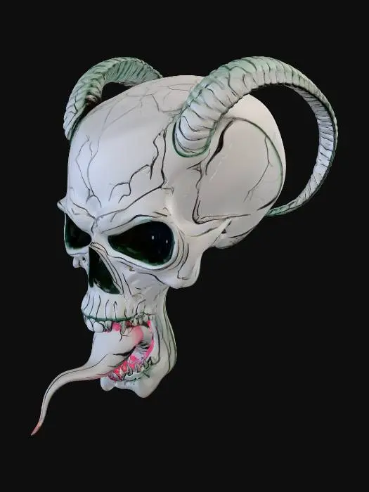 3D model for Horned Skull
