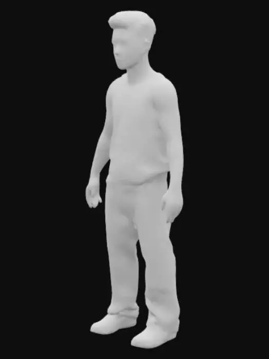 3D model for Man in a Camouflage Tank Top