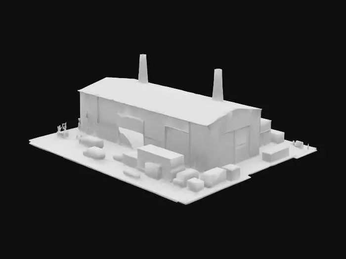 3D model for Industrial building or factory 