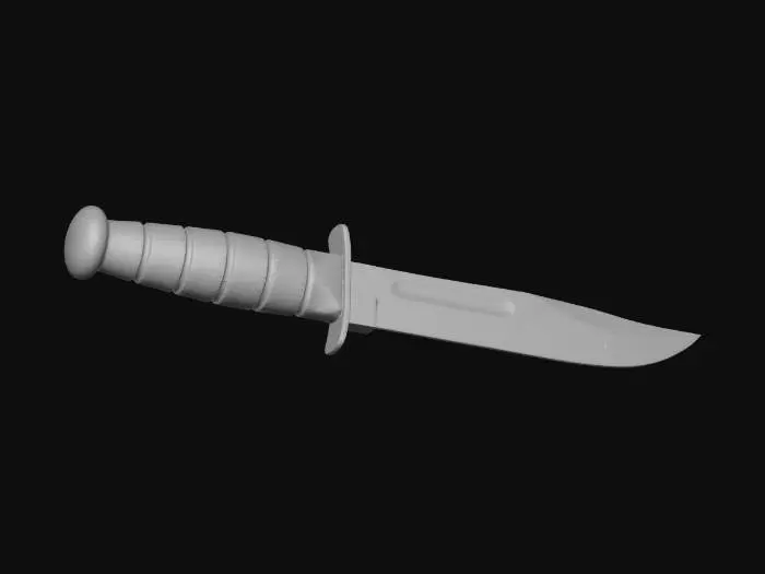 3D model for Knife with Leather Handle