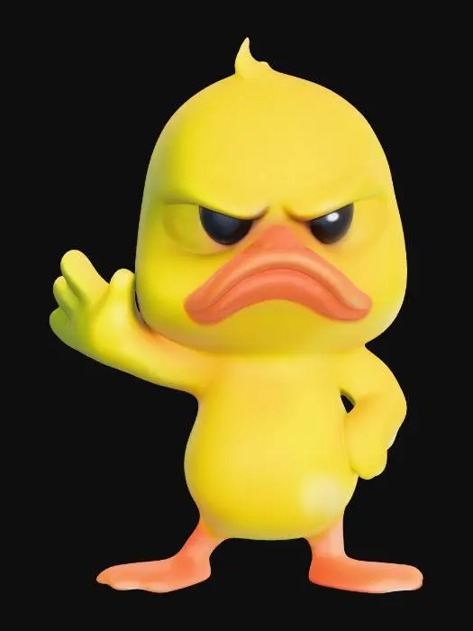 3D model for Grumpy Duck