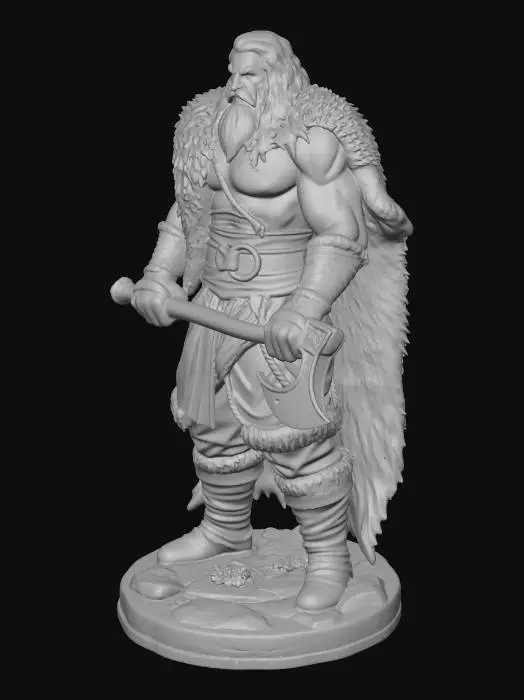 3D model for Viking Warrior Statue
