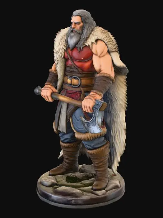 3D model for Viking Warrior Statue