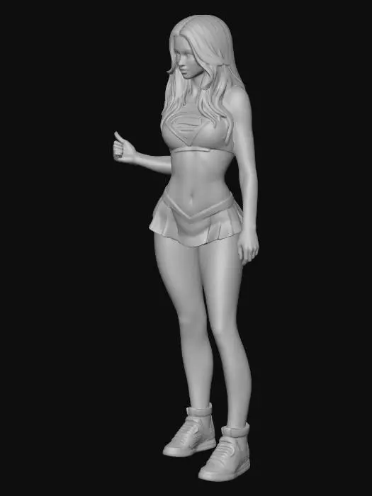 3D model for Super Heroine Statue