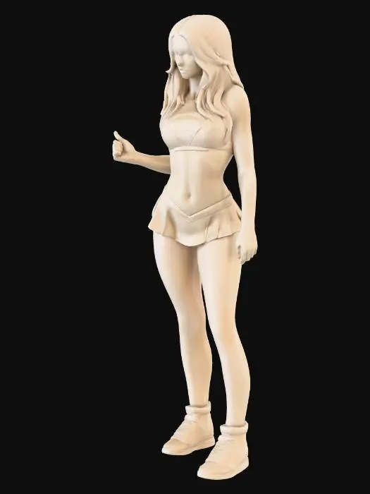 3D model for Super Heroine Statue