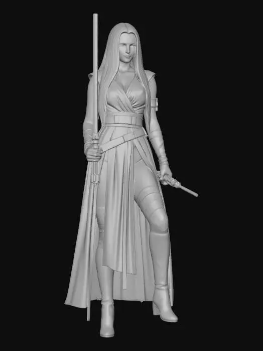 3D model for Warrior_of_Light_with sword