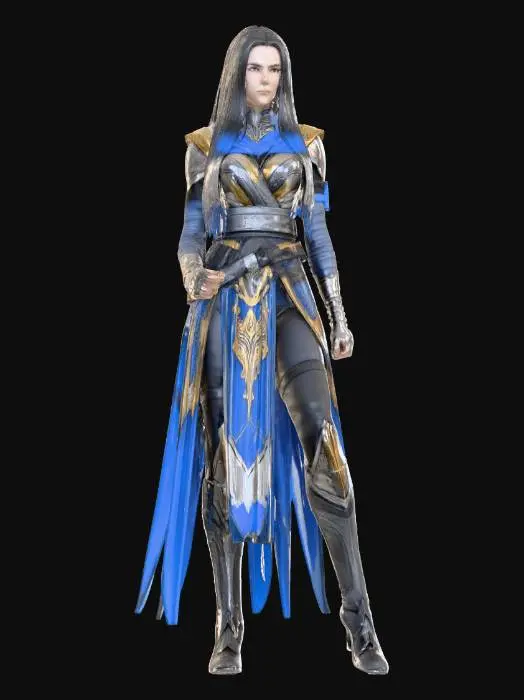 3D model for Warrior_of_Light_without sword