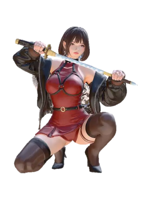 Modelo 3D de Warrior Pose, gerado por IA