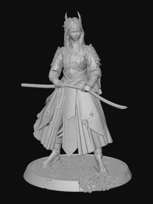 3D model for Samurai Warrior Queen