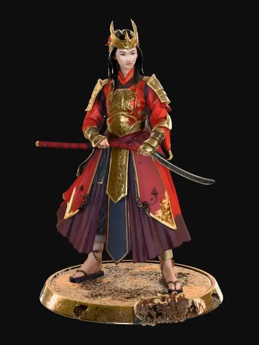 3D model for Samurai Warrior Queen