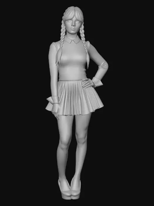 3D model for Wednesday Pleated Dress