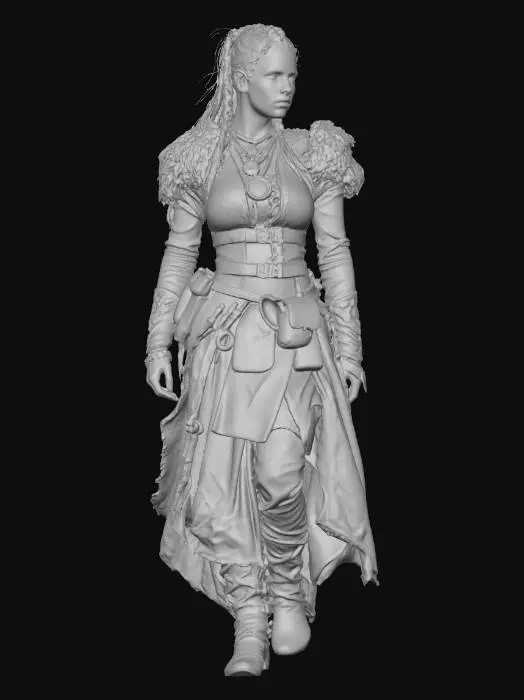 3D model for Wasteland Warrior Sonja