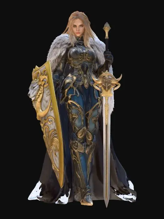 3D model for golden Lady