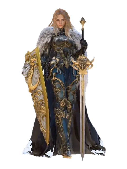 Golden Lady oleh darklord — dibuat dengan generator 3D Meshy AI, unduh gratis FBX OBJ GLB STL