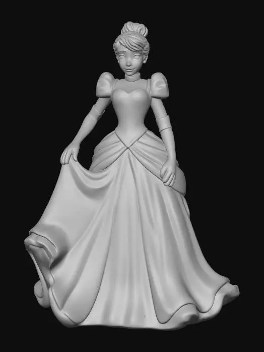 3D model for Cinderella in Blue Gown