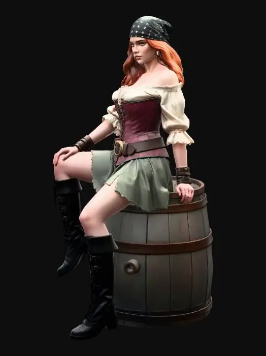 3D model for Pirat Lady