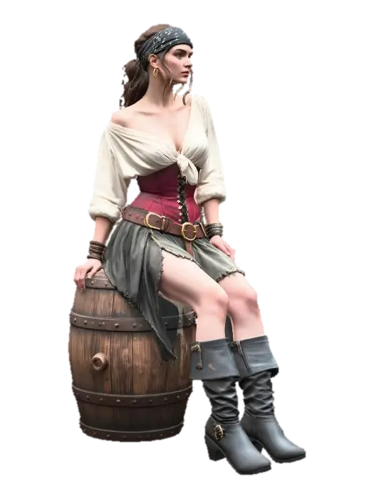 Modelong 3D na another Pirate Lady - Female, ginawa ng AI