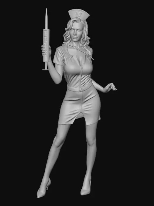 3D model for nurse with large equipment
