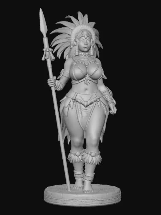 3D model for Amazonian Spear Maiden