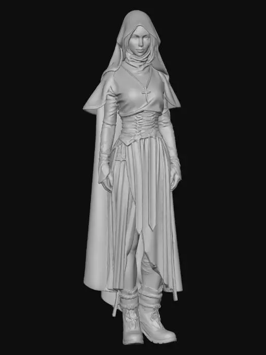 3D model for Priest Woman